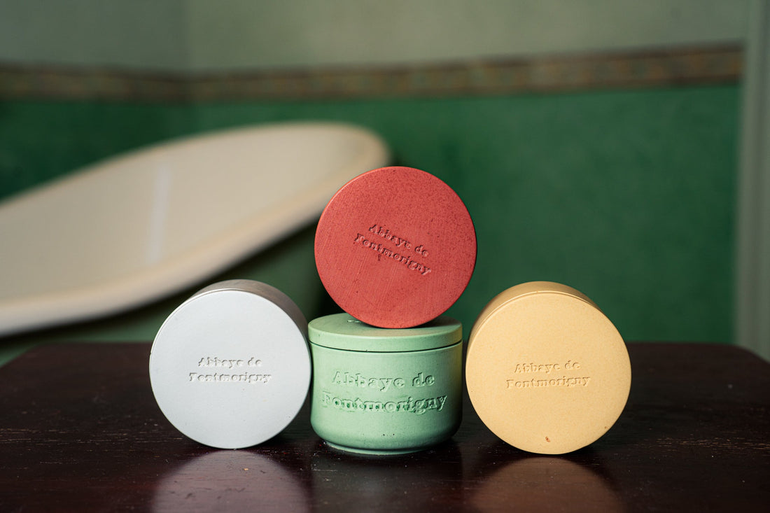 Bougies parfumées artisanales de l’Abbaye de Fontmorigny – quatre fragrances