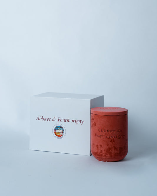 Coffret Grande Bougie Rose & Miel – Abbaye de Fontmorigny
