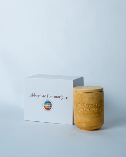 Coffret Grande Bougie Ambre & Encens – Abbaye de Fontmorigny