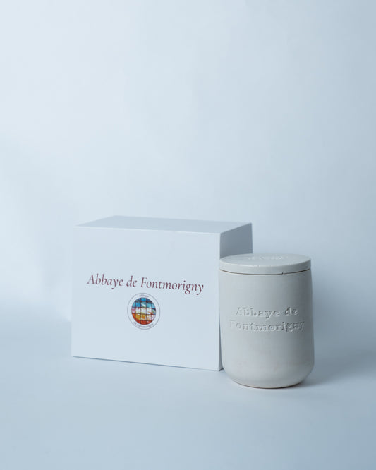 Coffret Grande Bougie Vanille & Tabac – Abbaye de Fontmorigny